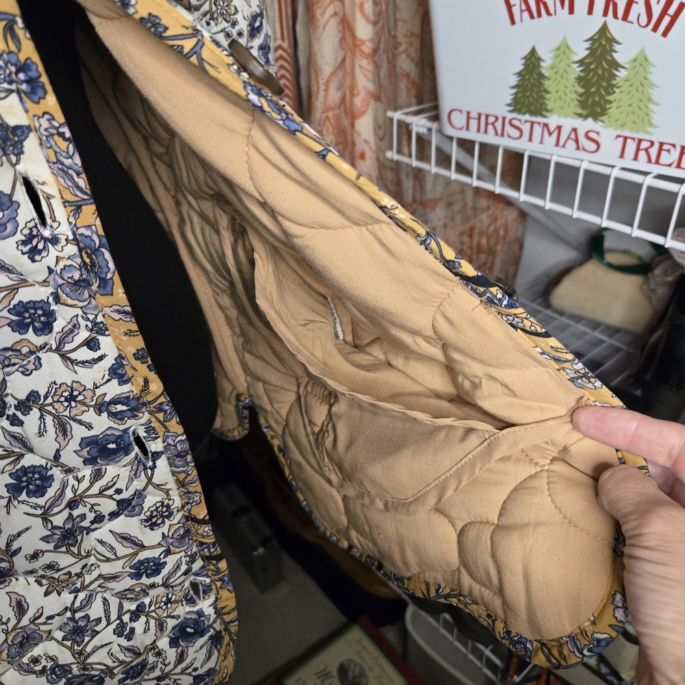 Maurices Blue and Tan Floral Utility Jacket - Picture 6 of 11